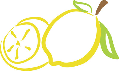 lemon fresh line art png