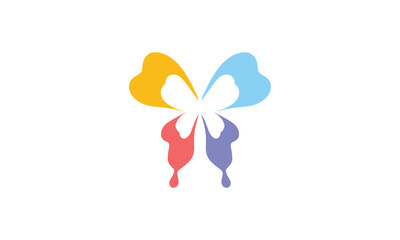 PEDIATRIC DENTISTRY Clinic logo with butterfly