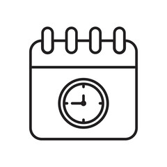 Calendar date time icon design. Calendar Icon. calendar symbols. Meeting Deadlines, Time management .Appointment schedule. vector illustration