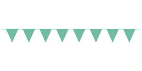 Pastel Green Triangle Flag Birthday Party Banner