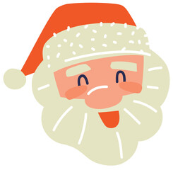 Santa Claus. Santa Claus head icon. PNG image.	