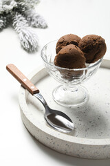 Concept of delicious and tasty food, ice cream