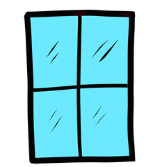 blue glass window