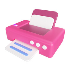Printer 3D Illustration Icon