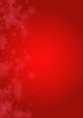 Vector Magical Glowing Background with Silver White and Purple Falling Stars on Red. Sparkle Star Night Cover and Card Design. Christmas and New Year Poster. Glittery Confetti Frame.