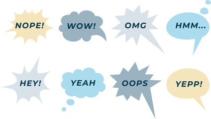 set of speech bubbles 