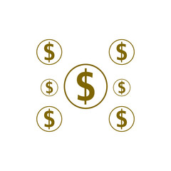 Obraz premium Money coin icon Dollar Money symbol