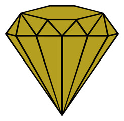 Diamond Sign Illustration for Icon, Symbol, Pictogram, Website or Graphic Design Element. Format PNG