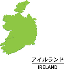Fototapeta premium アイルランドの世界地図イラスト