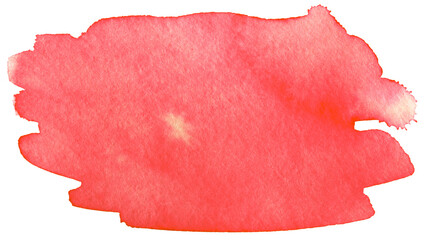 Red watercolor element, hand drawn texture.
