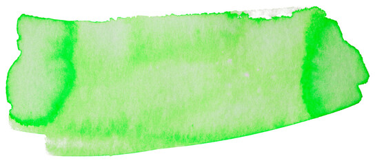 Obraz premium Watercolor brush stroke, green.