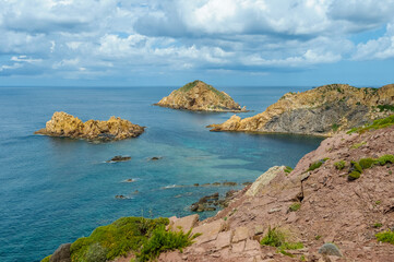 Coloms Island in Menorca, Spain.