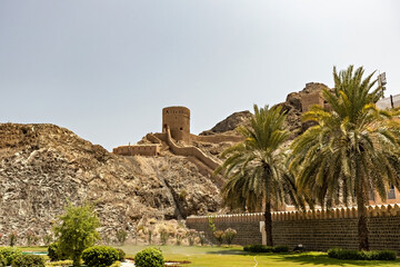 Ruins of the castle in Muscat old town, Oman