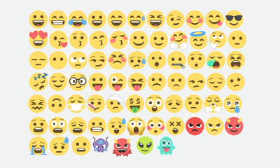 emoji bundle package emoji pack full vector illustration