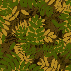 Green Leaves. Seamless background for fabrics, textiles, packaging and wallpaper. Vector illustration.