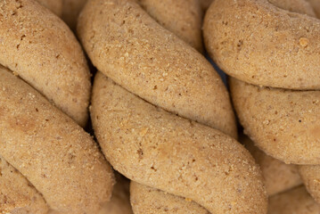 Koulourakia - greek handmade butter cookies with cinnamon