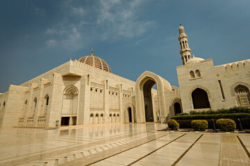 Sultan Qaboos Grand Mosque architecture details, Muscat, Oman