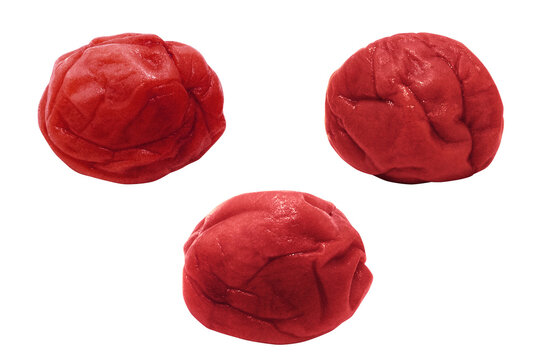 梅干し 梅ぼし 赤 しそ漬け イラスト リアル セット