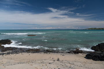 Walking at Anaehoomalu surf line - 7