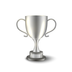 Trophy chempion cup. Golden winner prize. Vector sport championship award