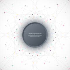 Obraz premium Abstract fractal background and geometric pattern with connecting dots and lines