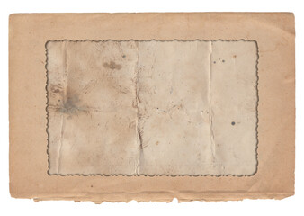 Old vintage rough paper with scratches and stains texture isolated