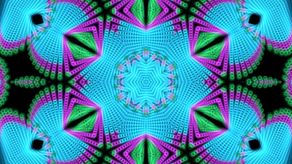 Abstract textured multicolored symmetrical kaleidoscope background