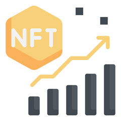 nft stock token flat icon