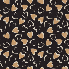 Heart shape seamless pattern design