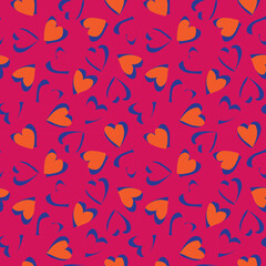 Heart shape seamless pattern design