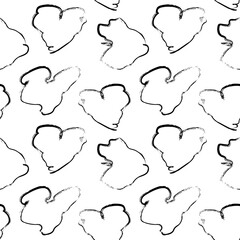 Heart shape seamless pattern design