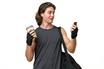 Young handsome man over isolated background