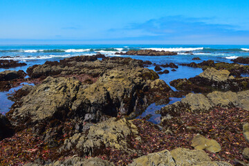 Waves Crashing near Tidepools at Moonstone Beach, Cambria, San Luis Obispo County