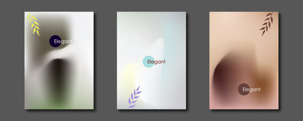 Elegant and modern gradient brochure set for your creative design,flyer,poster,banner. Colorful brochure set. Vector illustration