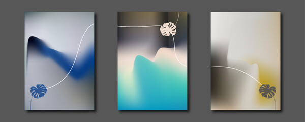 Modern and minimal gradient brochure set for flyer,banner,design,background. Vector illustration