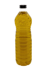 Bottle of pure extra virgin olive oil first cold extraction from Andalusia, Spain, isolated for mockup