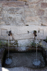 village fountain with pure drinking water