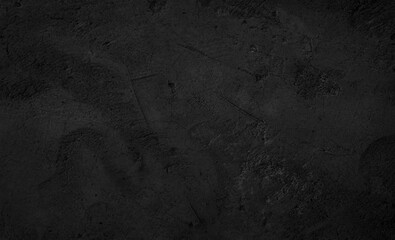 Black dark concrete wall background. Pattern board cement texture grunge dirty scratched for show anthracite promote product urban floor. Blackboard blank.