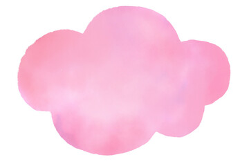 Pink And Peach Cloud watercolor 