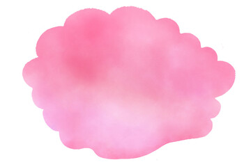 Pink And Peach Cloud watercolor 