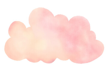 Pink And Peach Cloud watercolor 