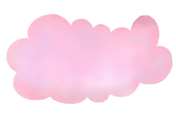 Pink And Peach Cloud watercolor 