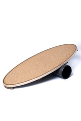 Balance board on a white background made of eco-friendly material