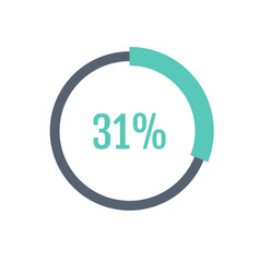 31% circle diagrams Infographics vector