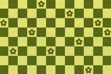 Chess retro background 70s 90s. Checkboard y2k style.
