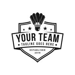 Badminton Shuttlecock vector icon design for Sport logo and Badminton Championship Logo isolated white background.