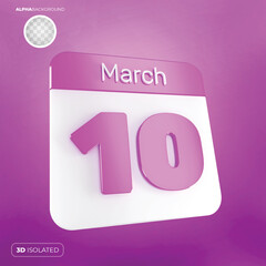Calendar March 3d Premium