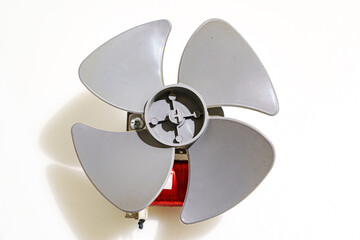 Microwave fan on a white background. spare parts.