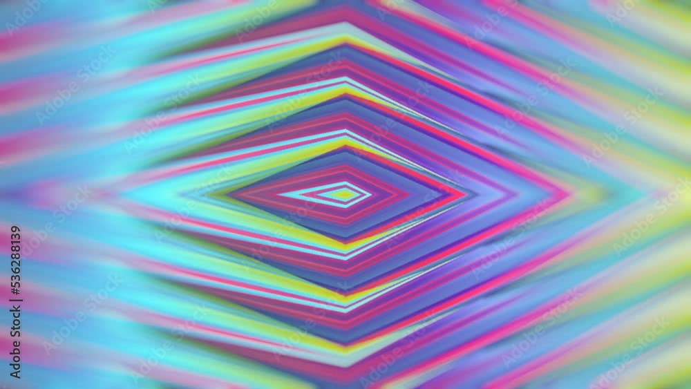 Poster Symmetrical geometric pattern 3d rendering digital seamless loop animation HD