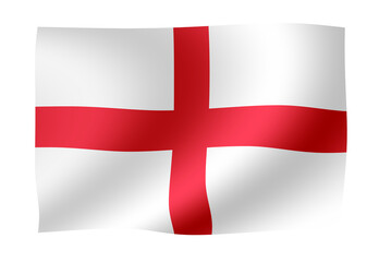 Obraz premium Waving national flag illustration | England (png)